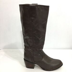 Durango Brown Western Style Leather Platform Riding Boots Tall Boot Size 8